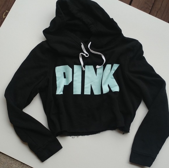 PINK Victoria's Secret Tops - PINK Victoria Secret Crop Hoodie